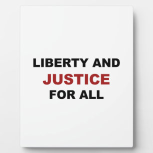 Plaque Photo Liberté et JUSTICE pour tous
