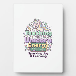 Plaque Photo Licorne Enseignement avec Licorne Énergie Gras Typ