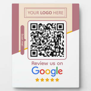 Plaque Photo Lien de code QR de signature d'entreprise Google R