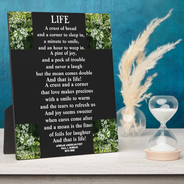 Plaque Photo LIFE poem (Côté)
