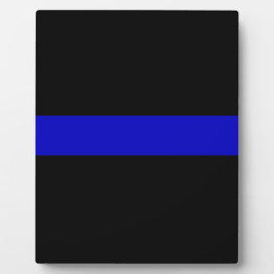Plaque Photo Ligne bleue mince