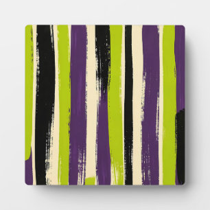 Plaque Photo Lime Vert Violet Noir Gras Pinceau Vertical