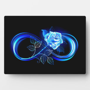 Plaque Photo L'infini lumineux avec une rose bleue
