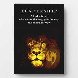 Plaque Photo Lion de leadership motivationnel