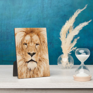 PLAQUE PHOTO LION PORTRAIT