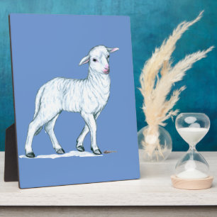 Plaque Photo Little White Lamb