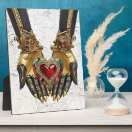 Plaque Photo L'offre - Coeur dans les mains
