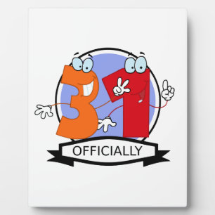 Plaque Photo Logo d'anniversaire officiel 31