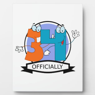 Plaque Photo Logo d'anniversaire officiel 34