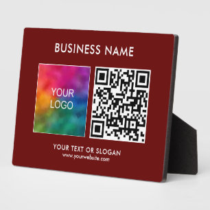 Plaque Photo Logo professionnel personnalisé Code QR Modèle rou