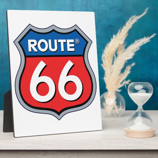 Plaque Photo Logo Route 66 (Côté)