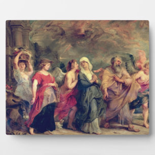 Plaque Photo Lot's Family Leaving Sodom, 1625 (oil on panel)