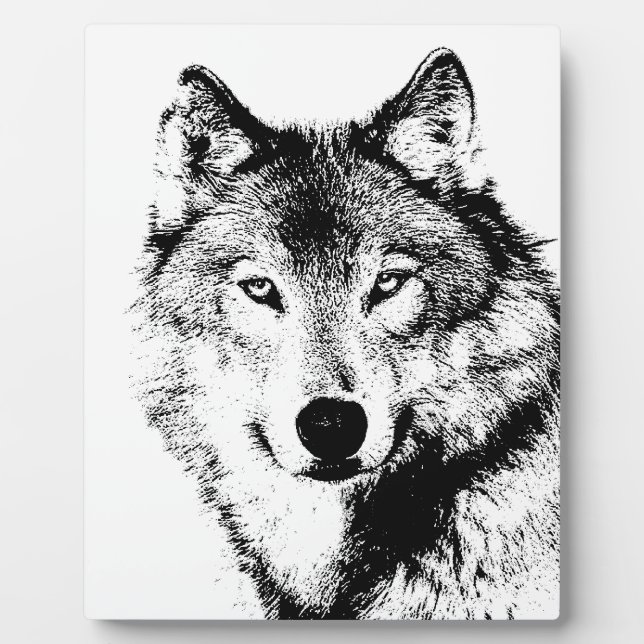 Plaque Photo Loup (Devant)