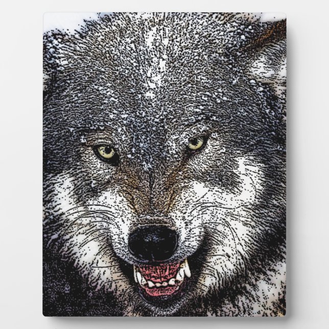 Plaque Photo Loup sauvage (Devant)
