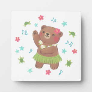 Plaque Photo L'ours en peluche à Hawaii Illustration