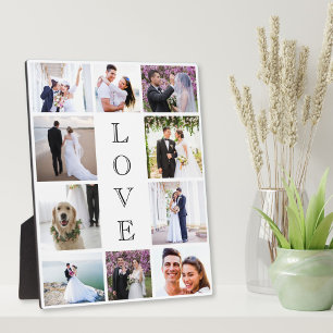 Plaque Photo Love 10 Photo Collage Nouveau marié Mariage