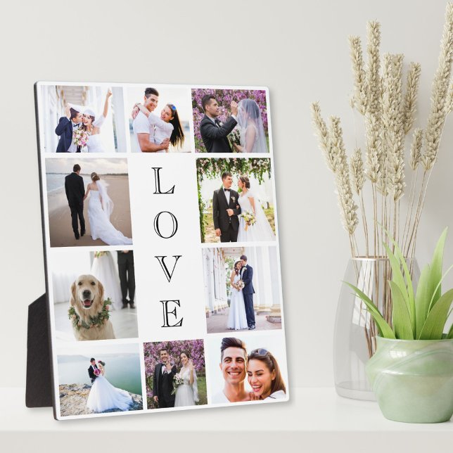 Plaque Photo Love 10 Photo Collage Nouveau marié Mariage (Créateur téléchargé)
