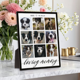 Plaque Photo Love Memory Modern Pet Memorial Photo Collage
