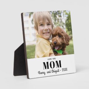 Plaque Photo Love You Mom Photo Family Modern Keepsaké