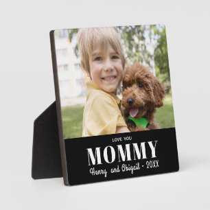 Plaque Photo Love You Mommy Photo Famille Keepsaké moderne