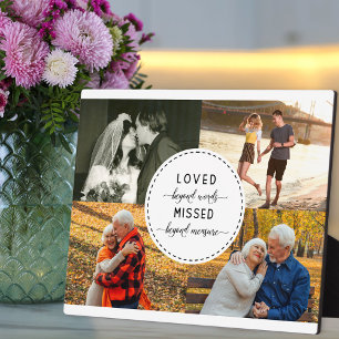 Plaque Photo Loved Beyond Words Sand Remembrasser Photo blanche