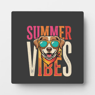 Plaque Photo Lunettes de soleil pour chien Summer Vibes