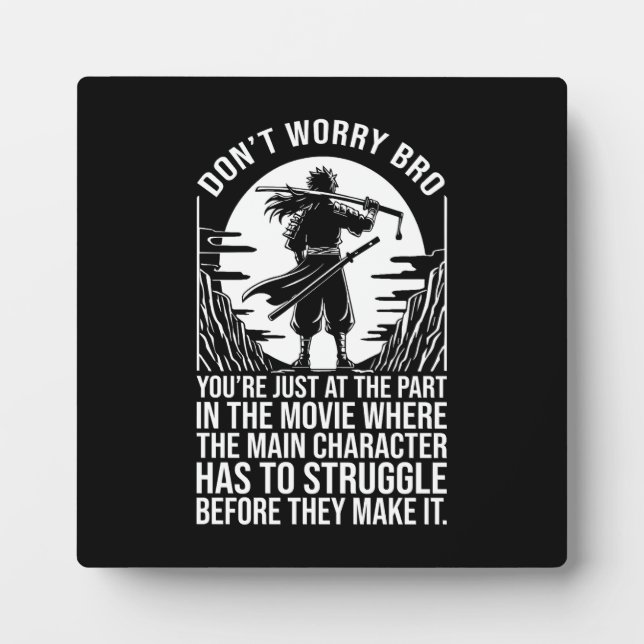 Plaque Photo Lutter avant de le faire - Motivation Anime (Devant)