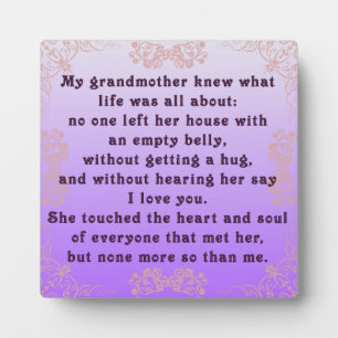 Plaque Photo Ma grand-mère