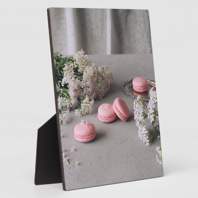 Plaque Photo macaron rose (Côté)