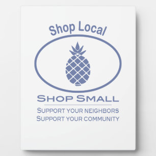 Plaque Photo Magasiner local, Acheter Petite ananas bleu