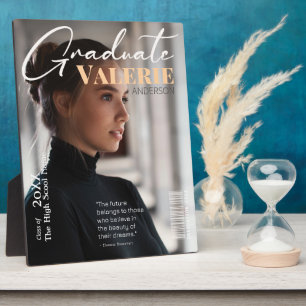 Plaque Photo ✨Magazine de style élégant et moderne diplômé