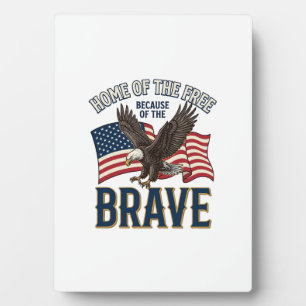 Plaque Photo Maison du Libre Aigle Brave Design de T-shirt Patr