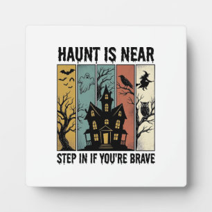 Plaque Photo Maison Hantée Halloween Gravure Vintage Épouvantab