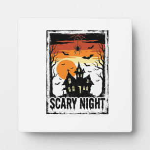 Plaque Photo Maison Hantée Nuit Effrayante Chemise Halloween Vi