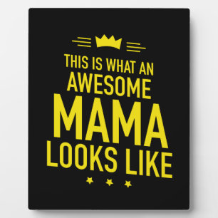 Plaque Photo Mama look aime les cadeaux pour mamans
