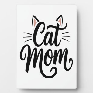 Plaque Photo Maman Chat Moustaches et Oreilles