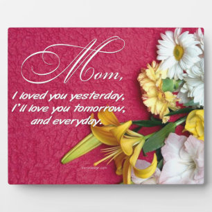 Plaque Photo Maman, je t'aime