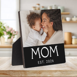 Plaque Photo Maman personnalisée Typographie moderne Photo