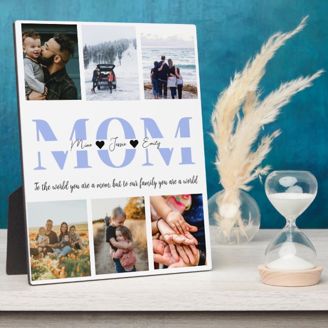 Plaque Photo Maman, tu es la photo du monde (Côté)