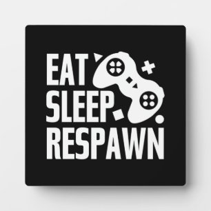Plaque Photo Mangez, Sommeil, Respawn - Drôle Joueur Vidéo, Jeu