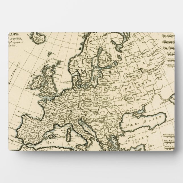 Plaque Photo Map of Europe by Guillaume Raynal (Devant)