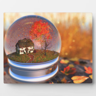 Plaque photo Maple Leaf Globe