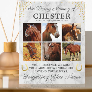 Plaque Photo Marble Horse Souvenir Photo Collage