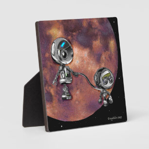 Plaque Photo Marche spatiale robotique