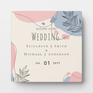 Plaque Photo Mariage Abstrait moderne scandinave japonais