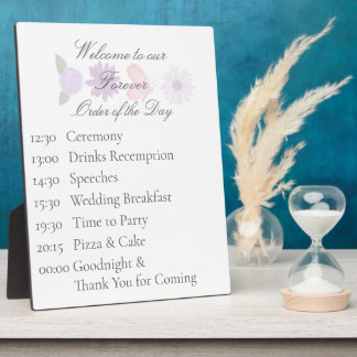 Plaque Photo Mariage botanique romantique aux fleurs sauvages e
