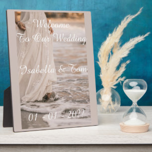 Plaque Photo Mariage de plage romantique sur la côte, cérémonie