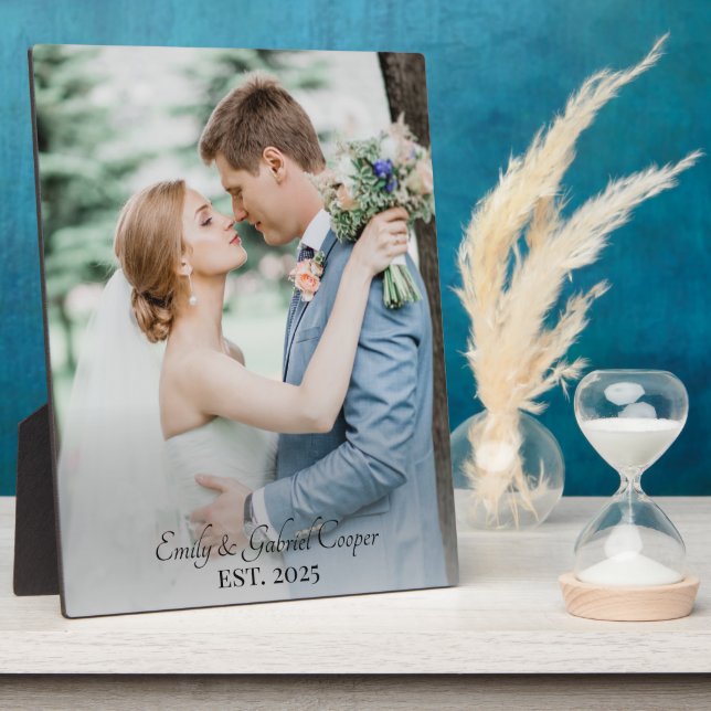 Plaque Photo Mariage photo nouvellement mariée (Côté)