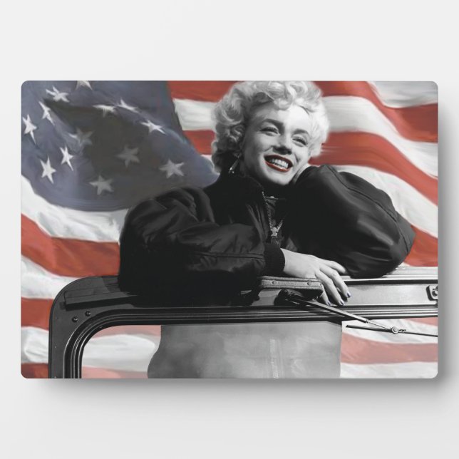 Plaque Photo Marilyn Patriotique (Devant)