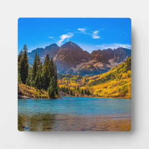 Plaque Photo Maroon Bells à Aspen, Colorado